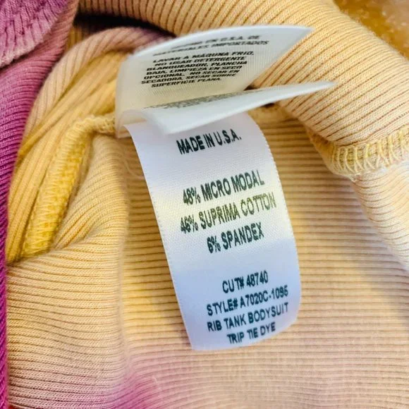 AGOLDE TIE DYE RIBBED KNIT BODYSUIT - Picture 9 of 10